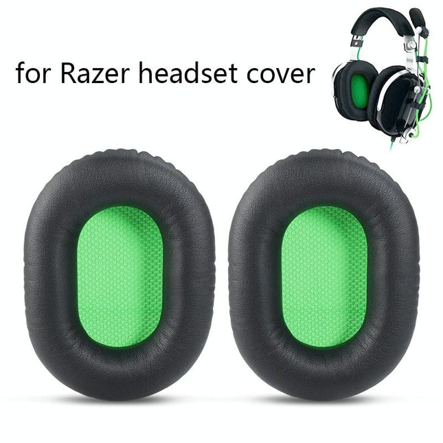 2-Pack Razer V2 Headset Sponge Covers - Black With Green Net-1915198273518440449