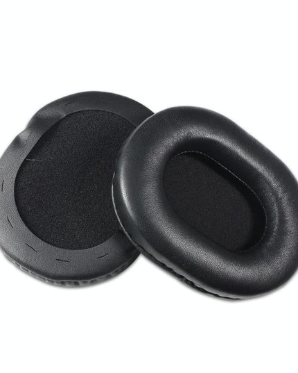 Black Lambskin Headset Sponge Covers - Set Of 2-1915197796101787648