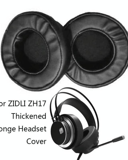 2-Pack Thickened Sponge Headset Cover For Zidli Zh17 - Black-1915197123998126083