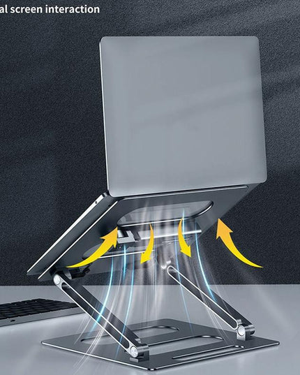 Adjustable Metal Notebook Stand - Gray Desktop Support-1915196691737350150
