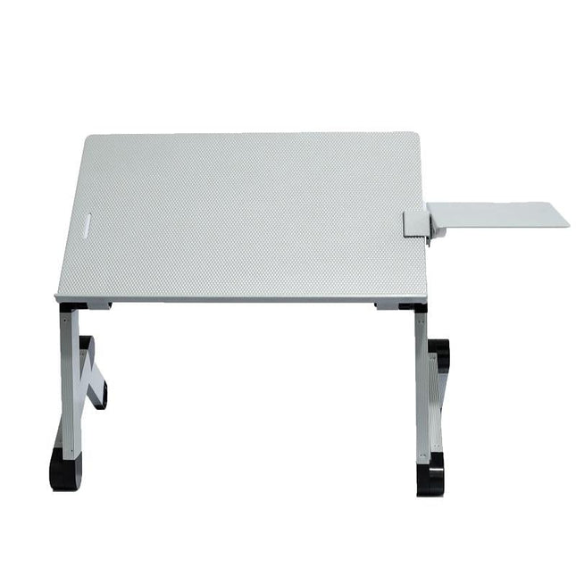 Adjustable Folding Laptop Desk With Mouse Board - Silver-1915198108938145799