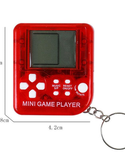 Mini Handheld Brick Game Console - 4 Pcs With Keychain Random Colour-1915196821588807682
