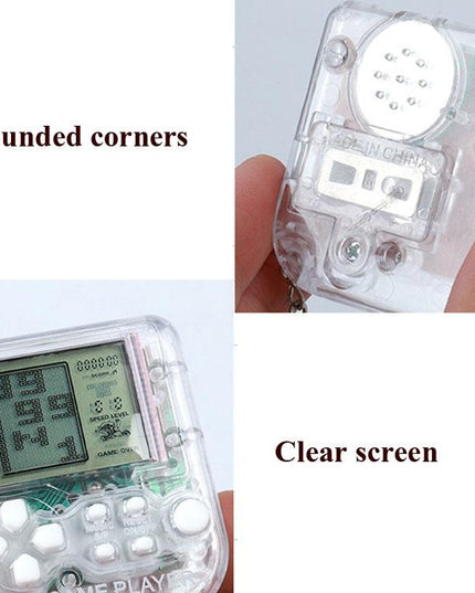 Mini Handheld Brick Game Console - 4 Pcs With Keychain Random Colour-1915196821588807684