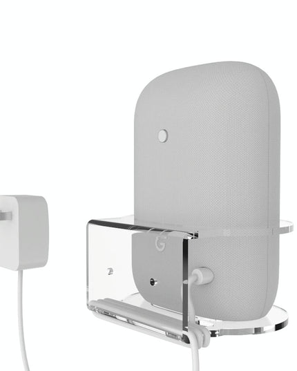 Pair Of Wall Mounts For Google Nest Audio - Clear White-1915196962190266371
