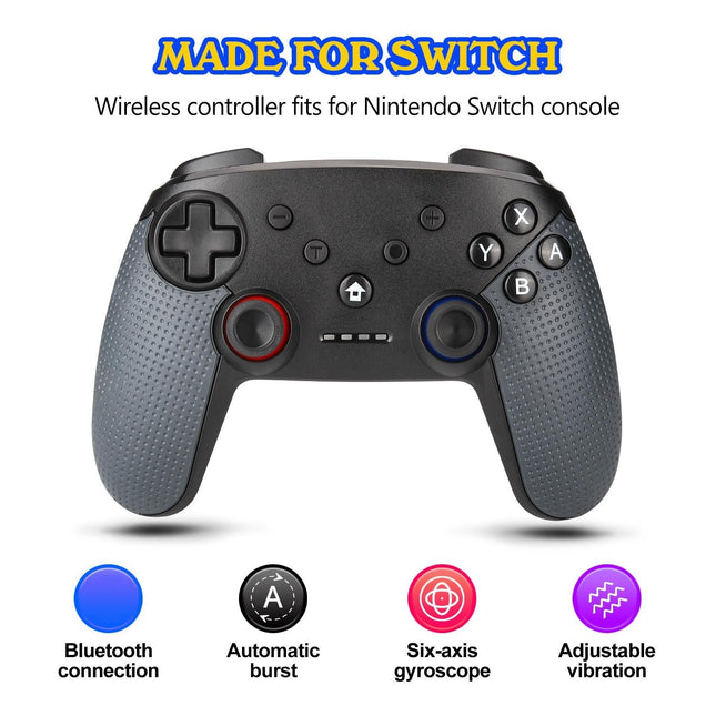 Switch Pro Wireless Gamepad With Dual Motors And Turbo-1915196896759123970