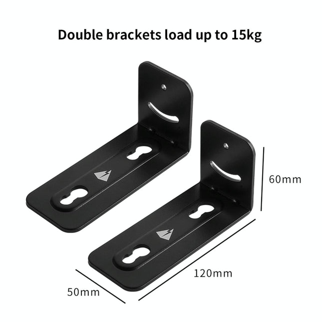 Non-Slip Wall Bracket For Long Strip Speakers - Black-1915196902639538177