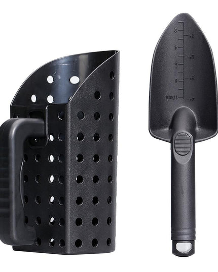 Black Metal Detector Scoop And Shovel Set For Digging-1922443426377371649