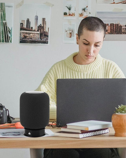 Black Homepod Mini Speaker Stand - Bluetooth Storage Bracket-1915196850856660998