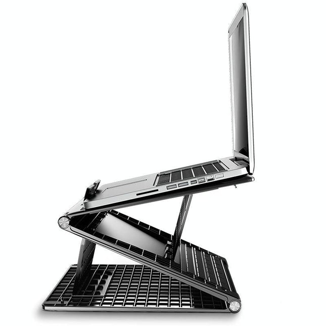 Portable Laptop Stand - Adjustable Height Foldable Heat Dissipation - Elegant Black-1915196830195519495
