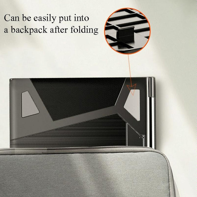 Portable Laptop Stand - Adjustable Height Foldable Heat Dissipation - Elegant Black-1915196830195519492