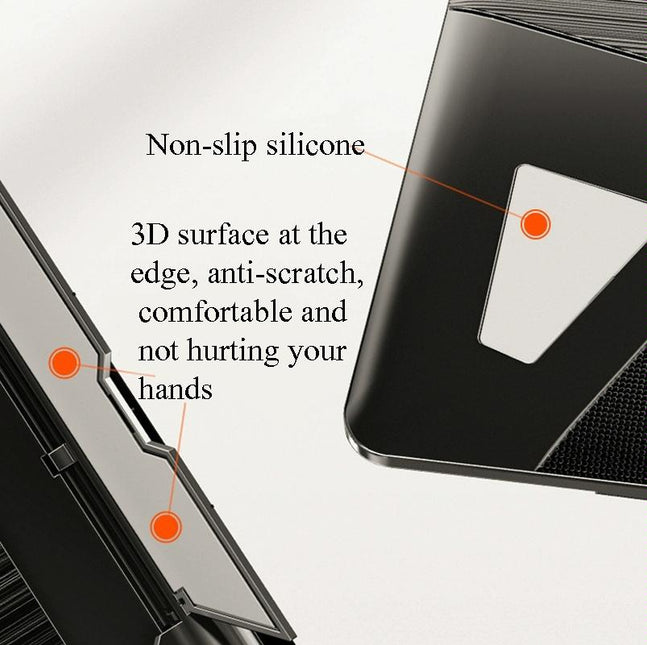 Portable Laptop Stand - Adjustable Height Foldable Heat Dissipation - Elegant Black-1915196830195519493