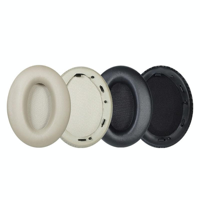 2 Leather Headset Earmuffs For Sony 1000Xm4 With Snap - Champagne-1915198145483116545