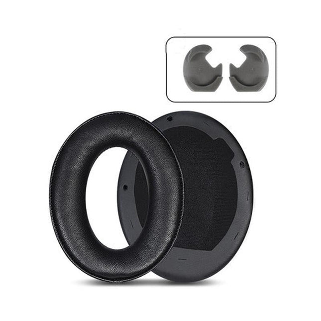 2 Leather Headset Earmuffs For Sony 1000Xm4 - Black Lambskin-1915197831459770368