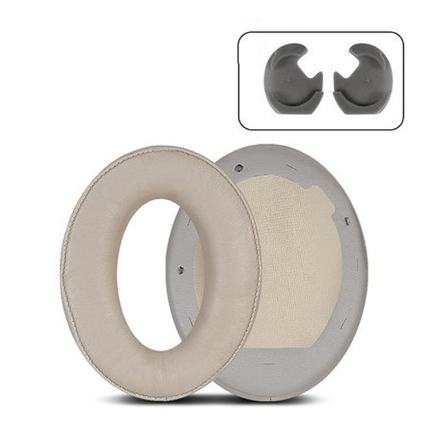 2 Leather Headset Earmuffs For Sony 1000Xm4 - Champagne Lambskin No Snap-1915197644129570822