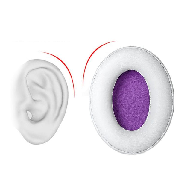 2-Pack Headset Earmuffs For Kingston Hyperx Cloud Ii - White & Purple Lambskin-1915197472897110021