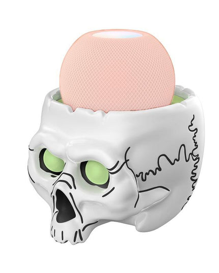 5-Piece Skull Desktop Stand For Apple Home Pod Mini - White-1915197131879223303