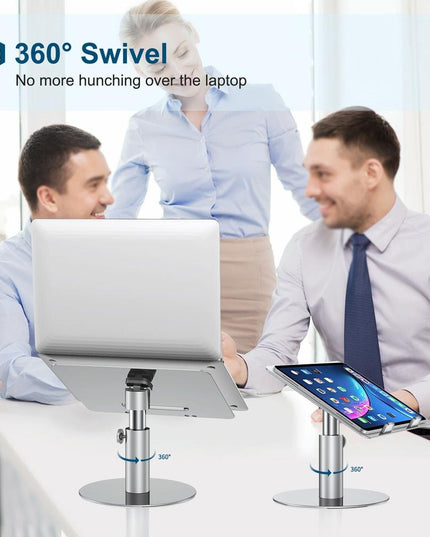 Silver 360 Degree Rotating Aluminum Laptop Stand-1915196902115250178