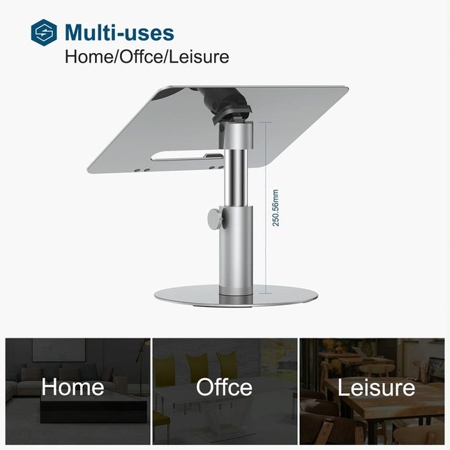 Silver 360 Degree Rotating Aluminum Laptop Stand-1915196902115250181