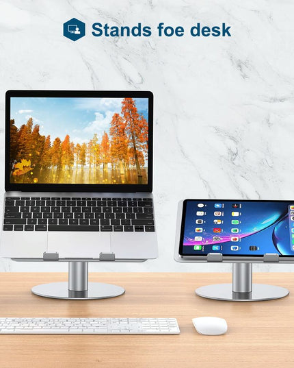 Silver 360 Degree Rotating Aluminum Laptop Stand-1915196902115250182