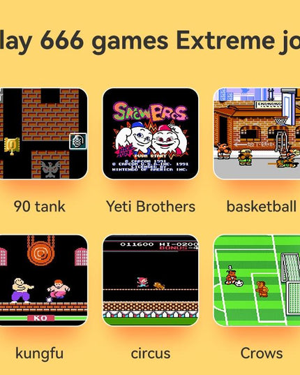 Ultra-Thin Handheld Game Console With 666 Built-In Games - Double Blue 3.5 Inch-1915197952100536325