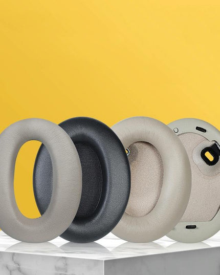 2-Pack Leather Earpads For Sony Wh-1000Xm4 - Black With Buckle-1915198123827924993