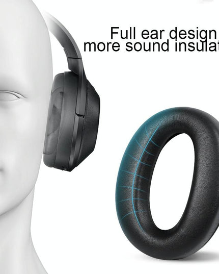 2-Pack Leather Earpads For Sony Wh-1000Xm4 - Black With Buckle-1915198123827924994