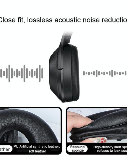 2-Pack Leather Earpads For Sony Wh-1000Xm4 - Black With Buckle-1915198123827924996