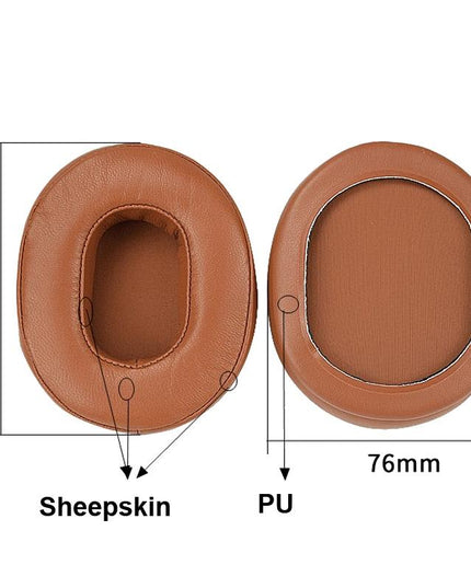 Pair Of Sheepskin-Khaki Audio-Technica Earmuffs For Ath-M50 / M40 / M50X / Msr7-1915197979317374978