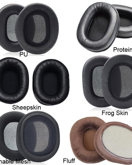 Black Velvet & Pu Headset Earmuffs For Audio-Technica Ath-M50X / M30X / M40X / M20X-1915197860400467969