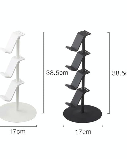 3-Tier Desktop Gamepad And Headphone Storage Rack - White-1915198262067990529