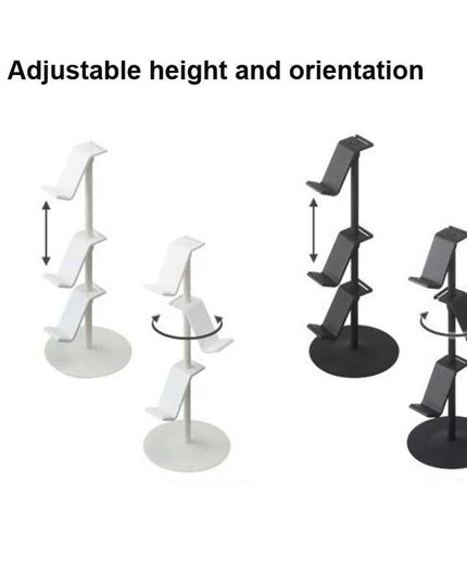 3-Tier Desktop Gamepad And Headphone Storage Rack - White-1915198262067990530