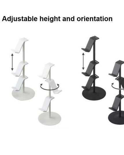 3-Tier Desktop Gamepad And Headphone Storage Rack - Black-1915198091028467714