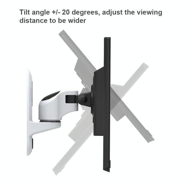 Universal Swivel Wall Mount For Computer Monitors - White-1915196881017901058