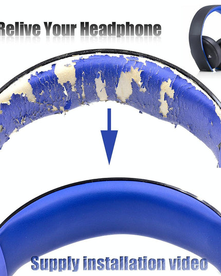 2-Pack Headphone Sponge Covers For Sony Ps3 / Ps4 7.1 Gold - Blue-1915197951521722373