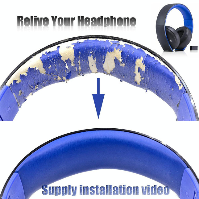 2-Pack Headphone Sponge Covers For Sony Ps3 / Ps4 7.1 Gold - Blue-1915197951521722373