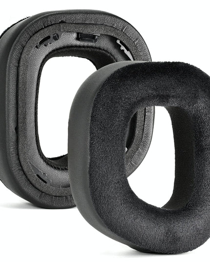 Pair Of Plush Earmuffs For Corsair Hs80 Rgb Headphones - Leather & Velvet-1915198089271054336