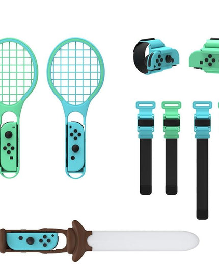 7-In-1 Sports Set For Nintendo Switch Lightsaber Leg Strap Tennis Racket Wrist Strap-1915197586340450304