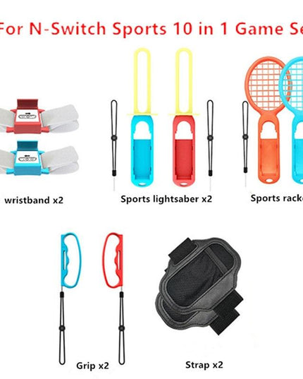 Versatile Grip And Strap Set For Nintendo Switch - 10 In 1-1915196915885150209