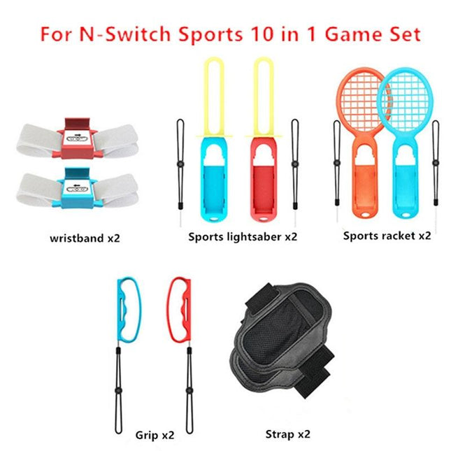 Versatile Grip And Strap Set For Nintendo Switch - 10 In 1-1915196915885150209