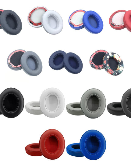 Breathable Leather Headphone Covers - 2 Pack For Beats Studio 2 / 3 - White Sheepskin-1915197032797179905