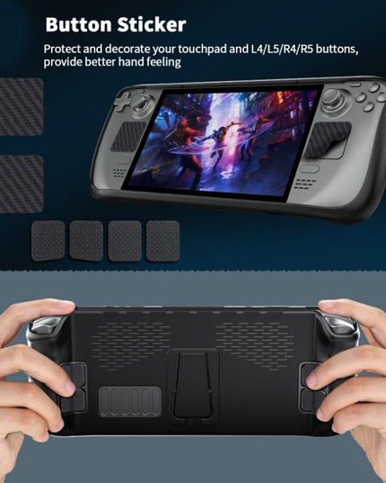 Tpu Case + Touchpad Sticker For Steam Deck Handheld - Compact Protection-1915197507944714245