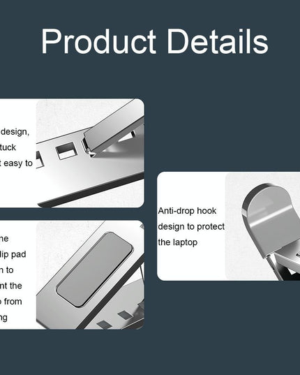 Foldable Aluminum Laptop Stand With Heat Dissipation-1915198116538224644