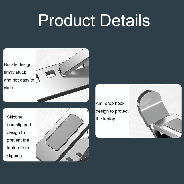 Foldable Aluminum Laptop Stand With Heat Dissipation-1915198116538224644