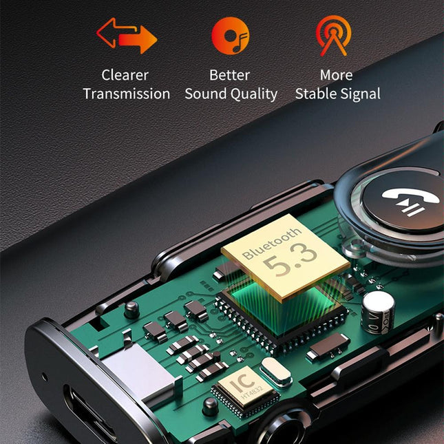 Wireless Car Bluetooth Audio Receiver 5.1 Converter - Black-1915196867336081412