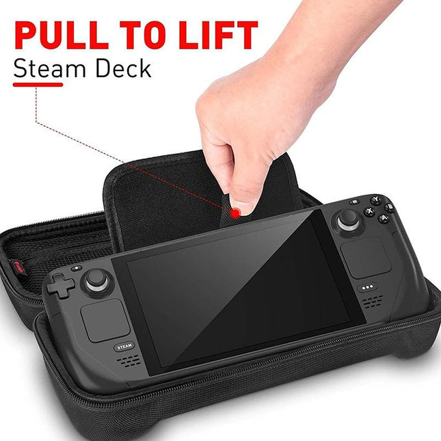 Steam Deck Handheld Console Storage Bag - Hard Eva Oxford Cloth - Black-1915196963310145537