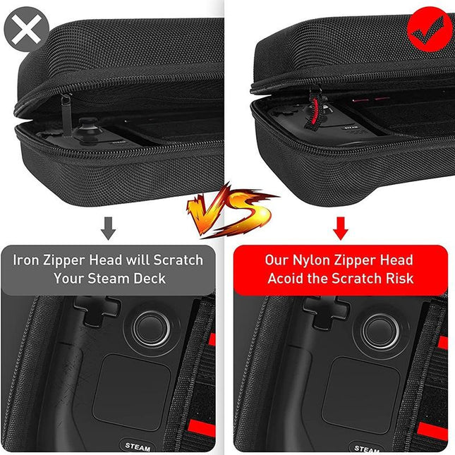 Steam Deck Handheld Console Storage Bag - Hard Eva Oxford Cloth - Black-1915196963310145540