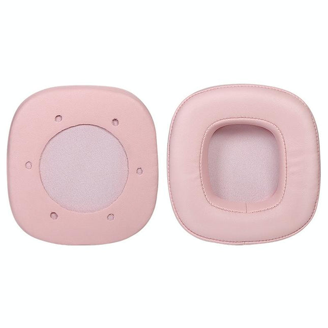 Breathable Sponge Headphone Covers - Pink Leather 1 Pair-1915197635522859013