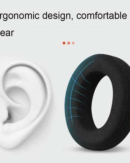 Breathable Leather Headset Cover For Focal Clear Mg Pro - Black Fiber 2 Pack-1915198271295459332