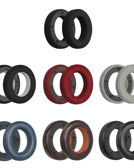 Breathable Leather Headset Cover For Focal Clear Mg Pro - Black / Gray 2 Pack-1915198099576459265