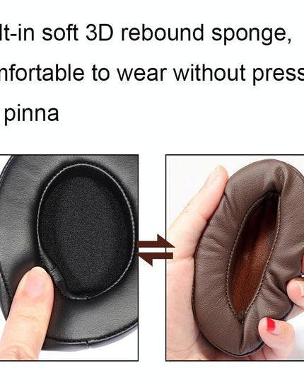 Edifier W855Bt Headset - Soft Breathable Sponge Cover Black Lambskin 2 Pcs-1915197972702957570